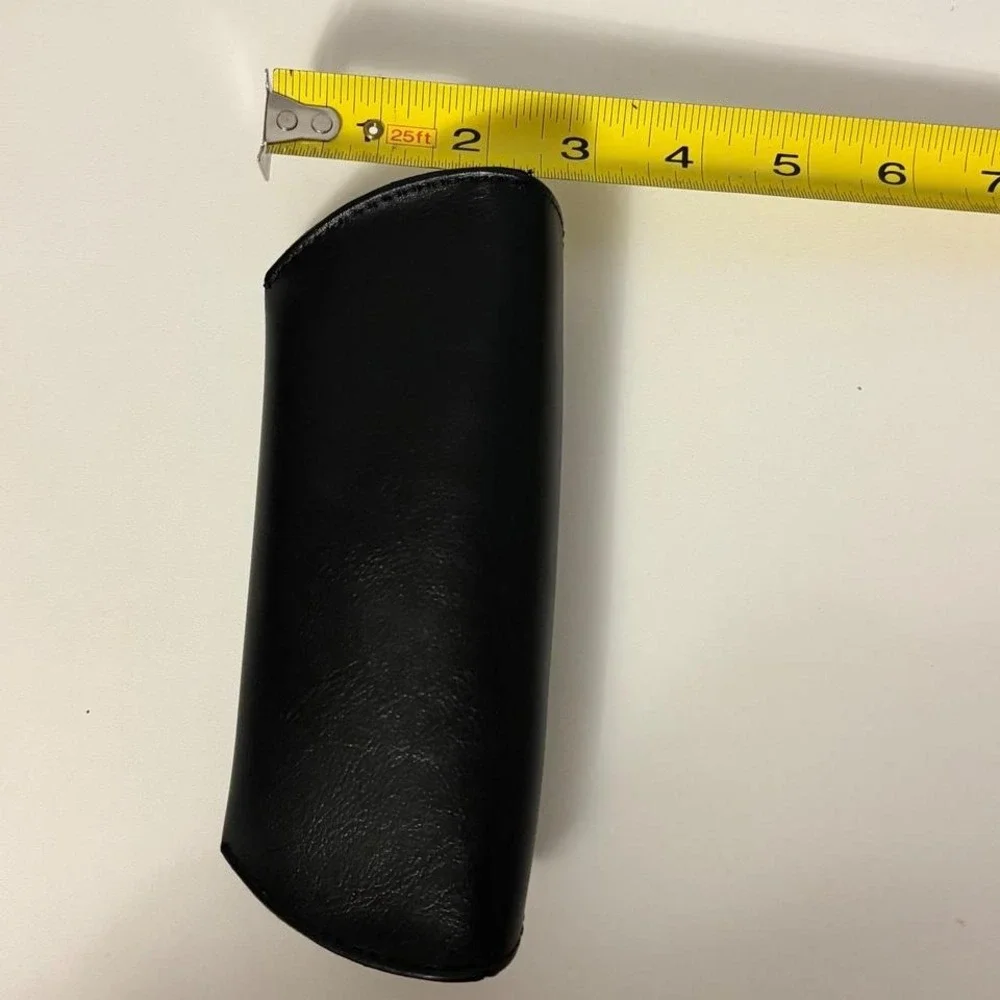 DIFF Black Faux Leather Sunglasses‎ Case Foldable Snap Closure